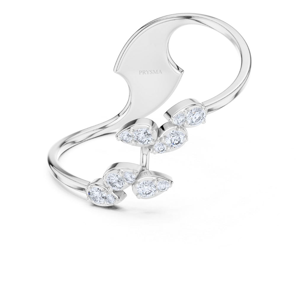 Cosmic Twin Fish Diamond Ring