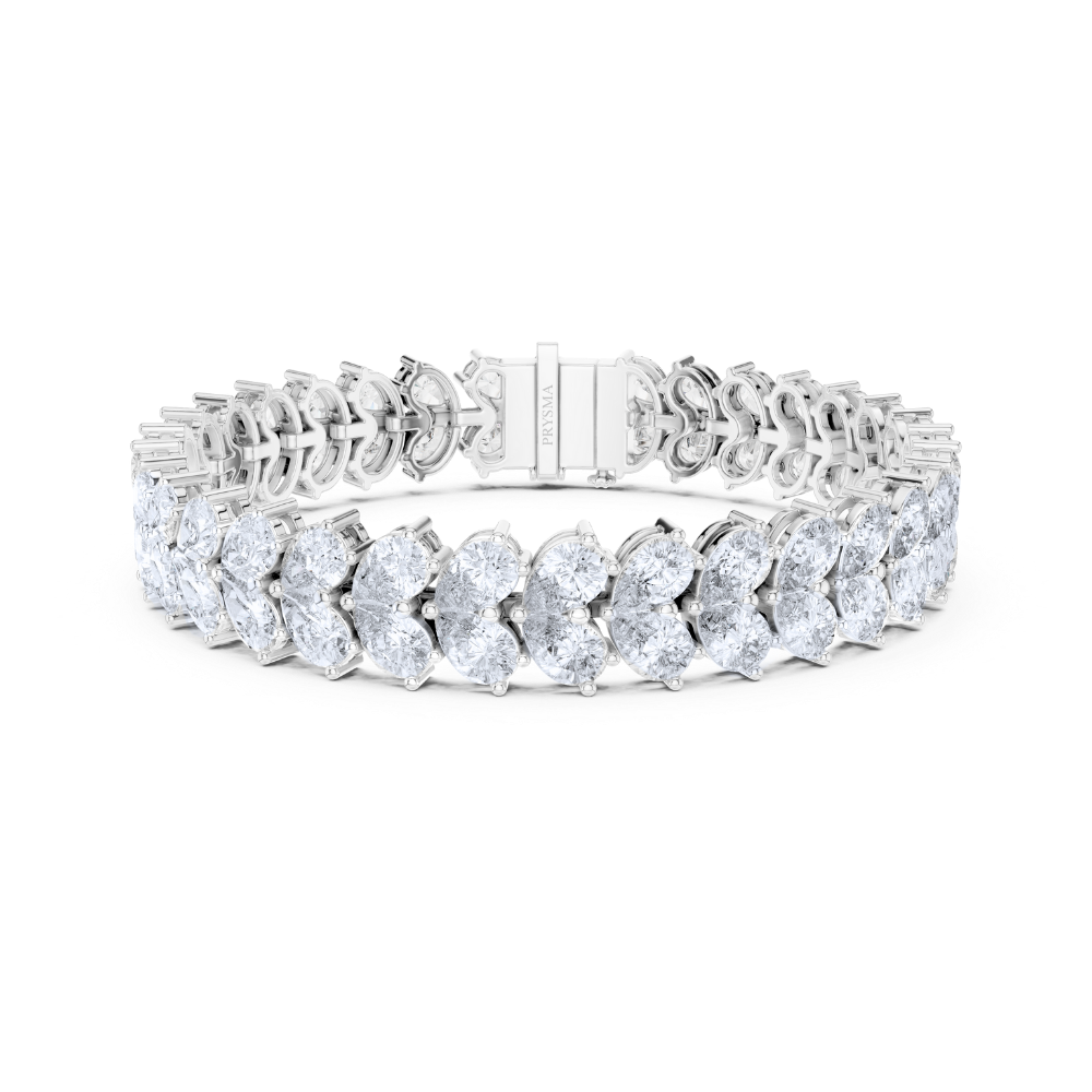 Lustrella Pear-Cluster Diamond Bracelet