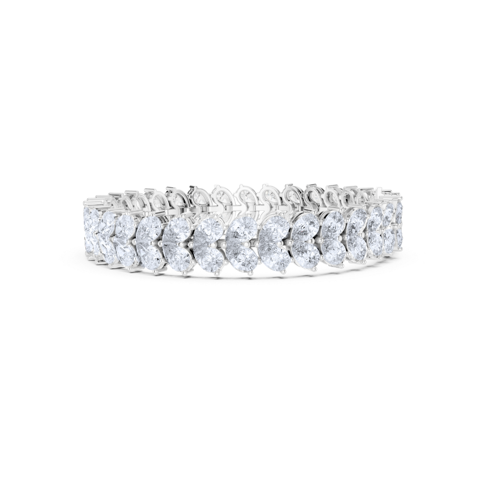 Lustrella Pear-Cluster Diamond Bracelet
