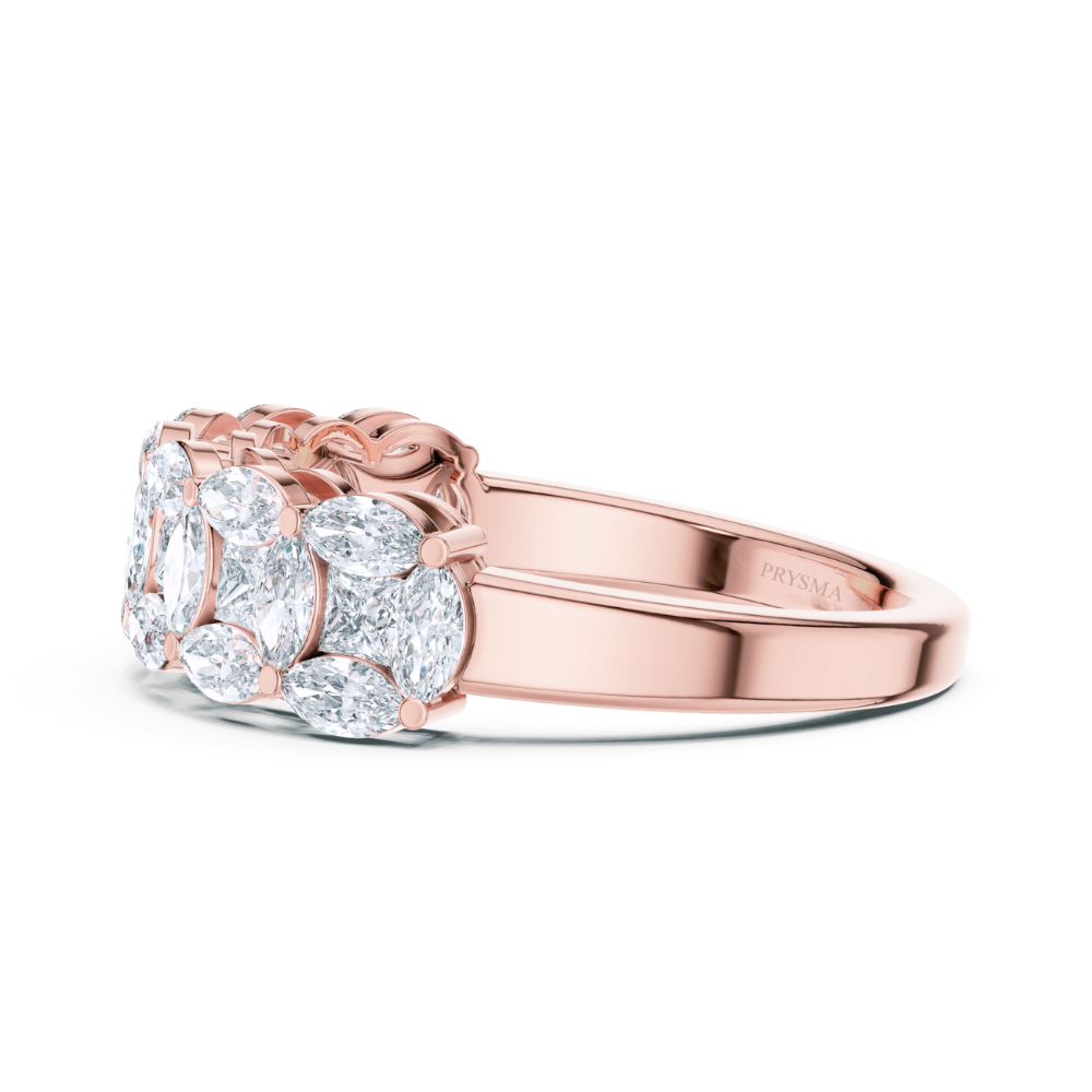 Lustrous Leaf Cluster Ring