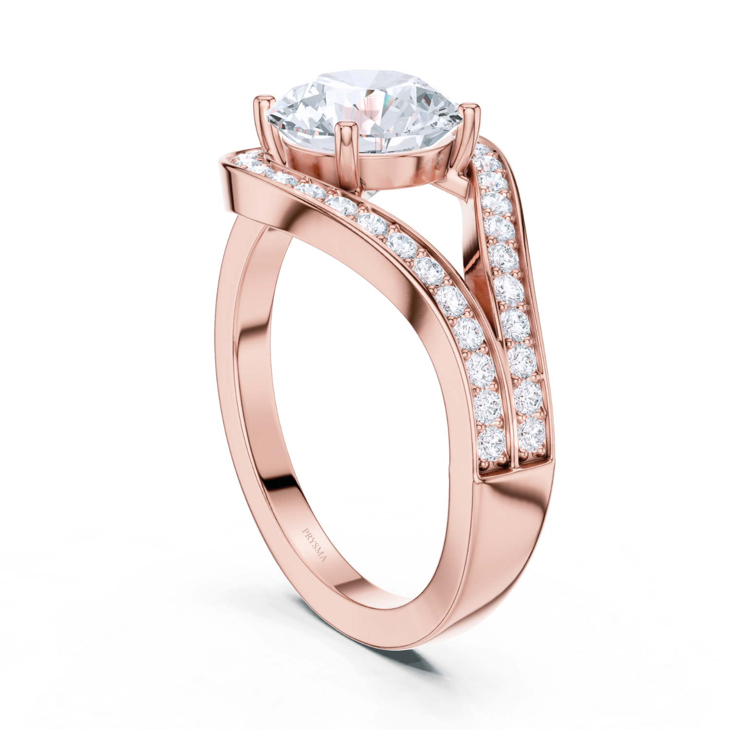 Radiant Split-Shank Solitaire Ring