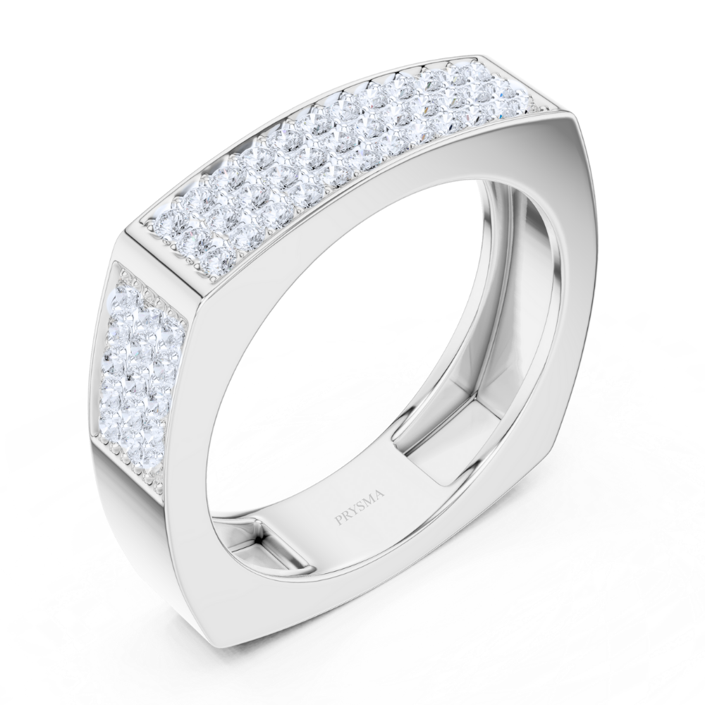 Majestic Pave Square Ring