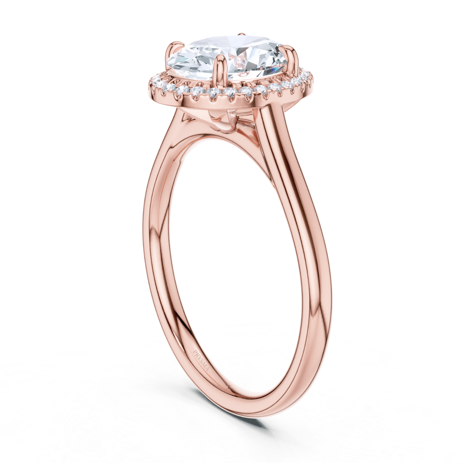 Oval-Cut Diamond Halo Ring