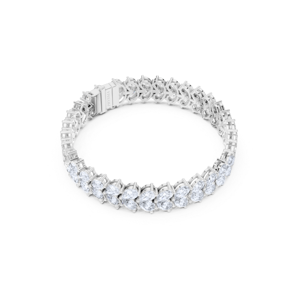 Lustrella Pear-Cluster Diamond Bracelet