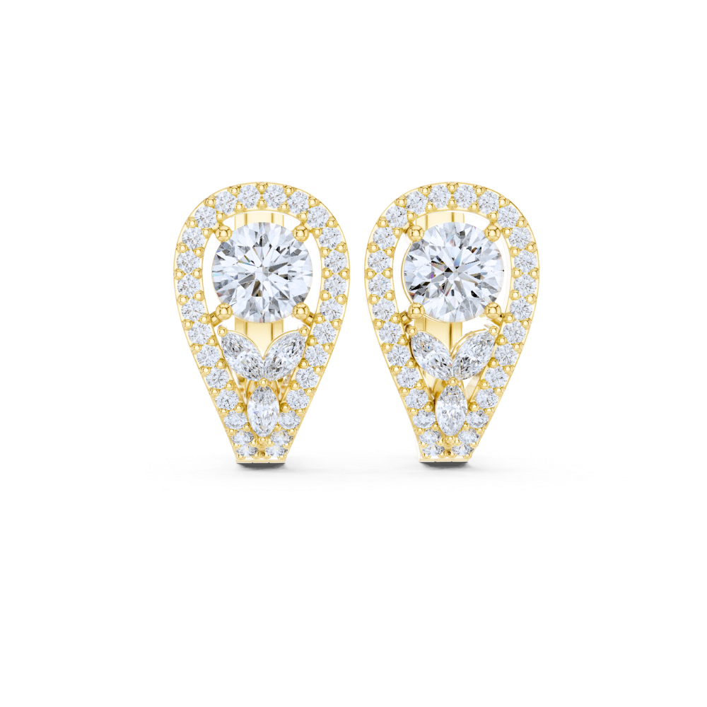 Teardrop Elegance Diamond Studs