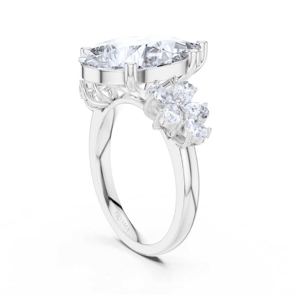 Blossom Radiance Pear-Cut Diamond Ring