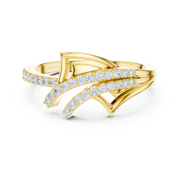 Elegant Curve Diamond Ring