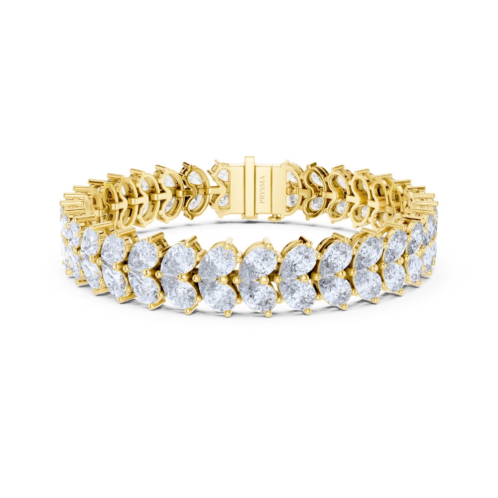 Lustrella Pear-Cluster Diamond Bracelet