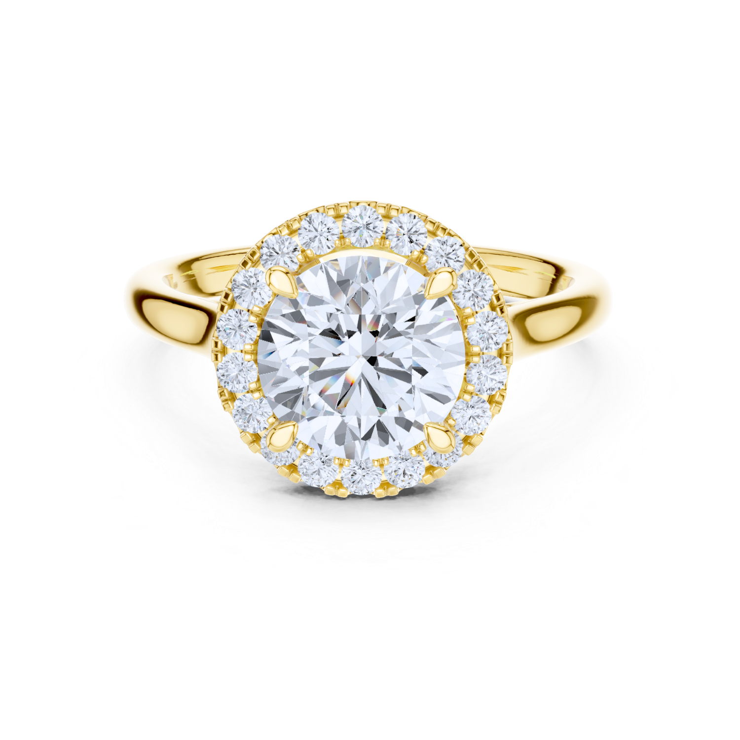 Round Halo Diamond Ring