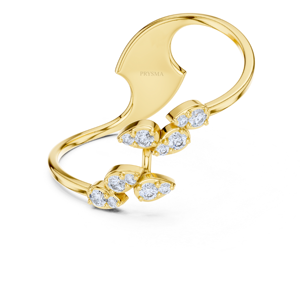 Cosmic Twin Fish Diamond Ring