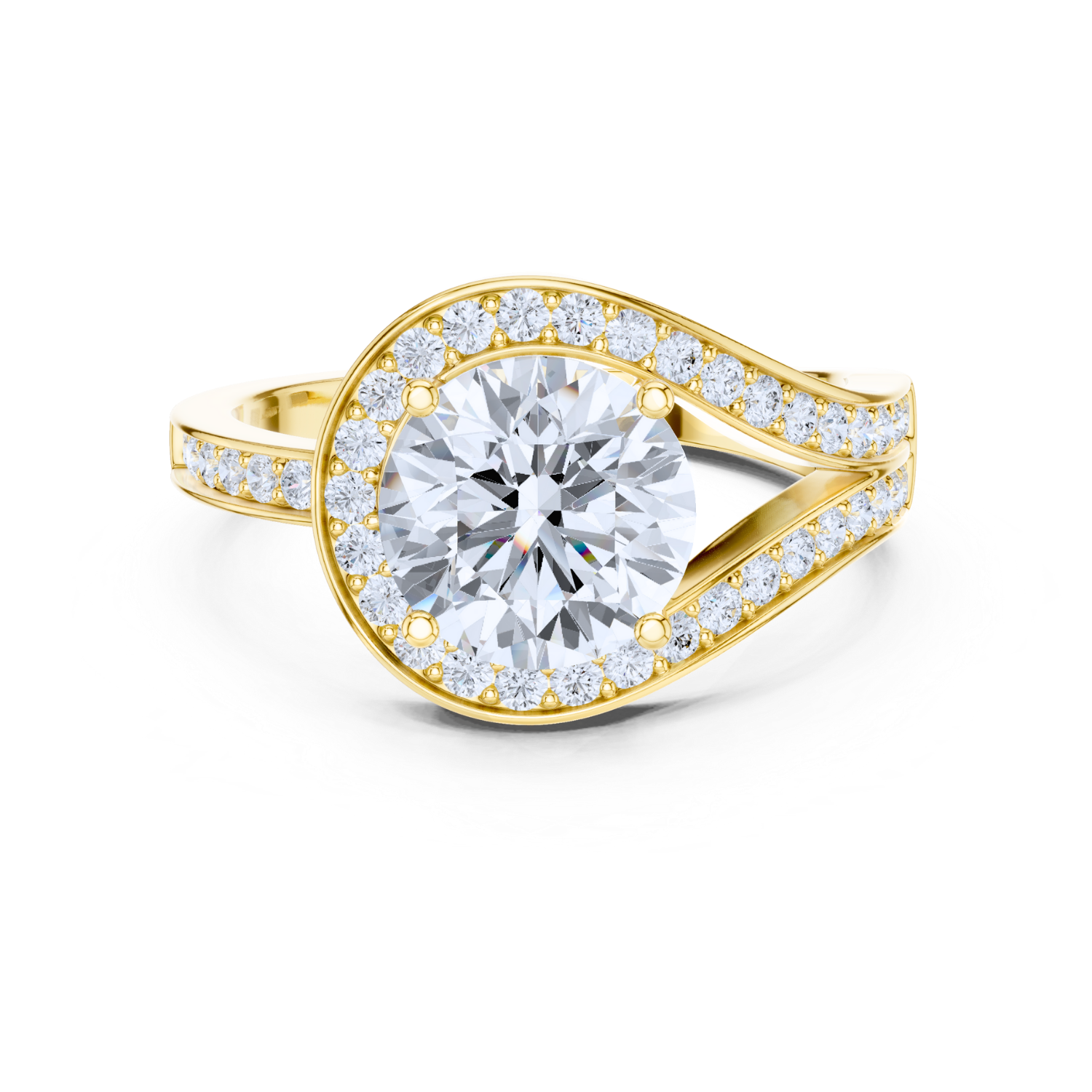 Radiant Split-Shank Solitaire Ring