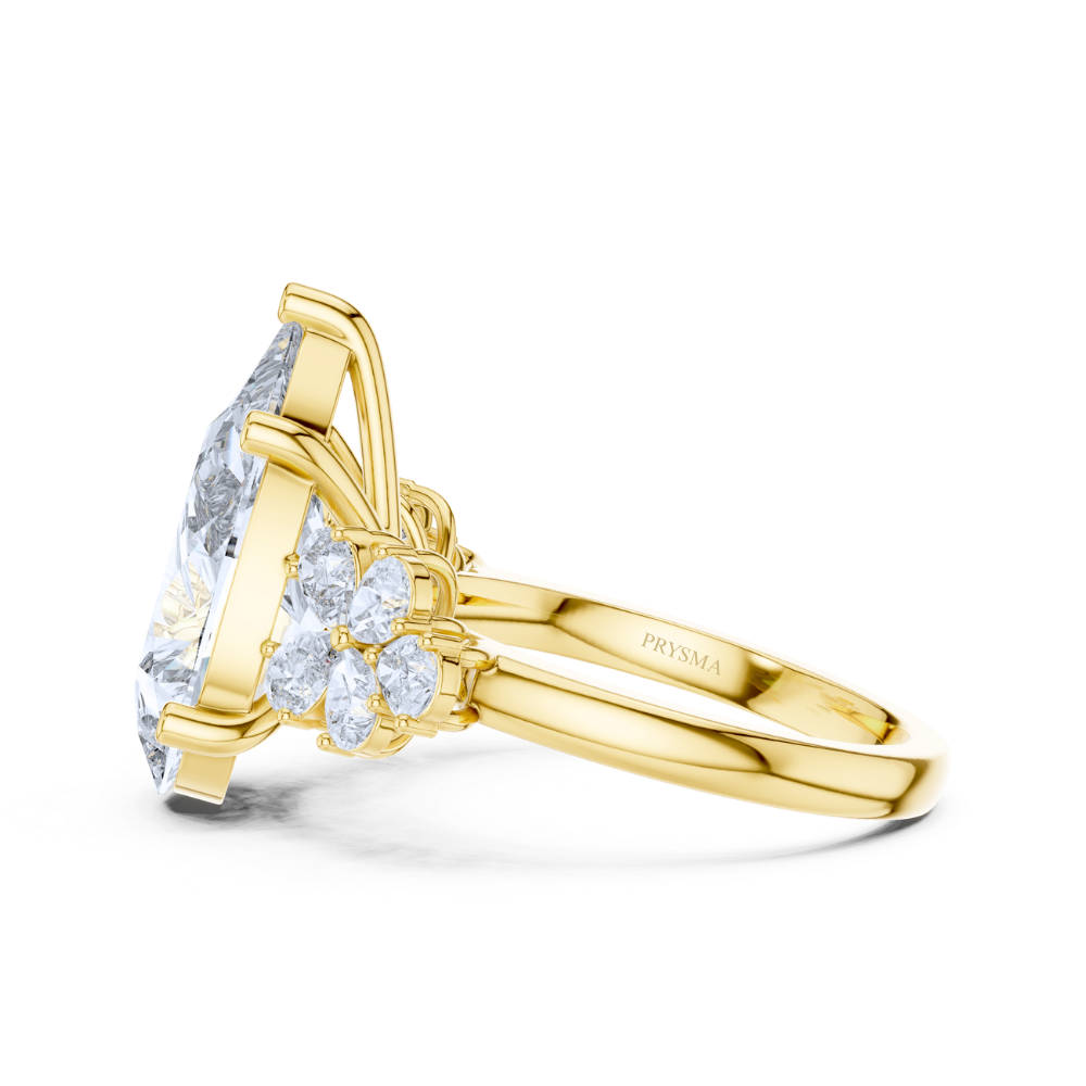 Blossom Radiance Pear-Cut Diamond Ring