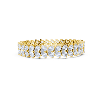 Lustrella Pear-Cluster Diamond Bracelet