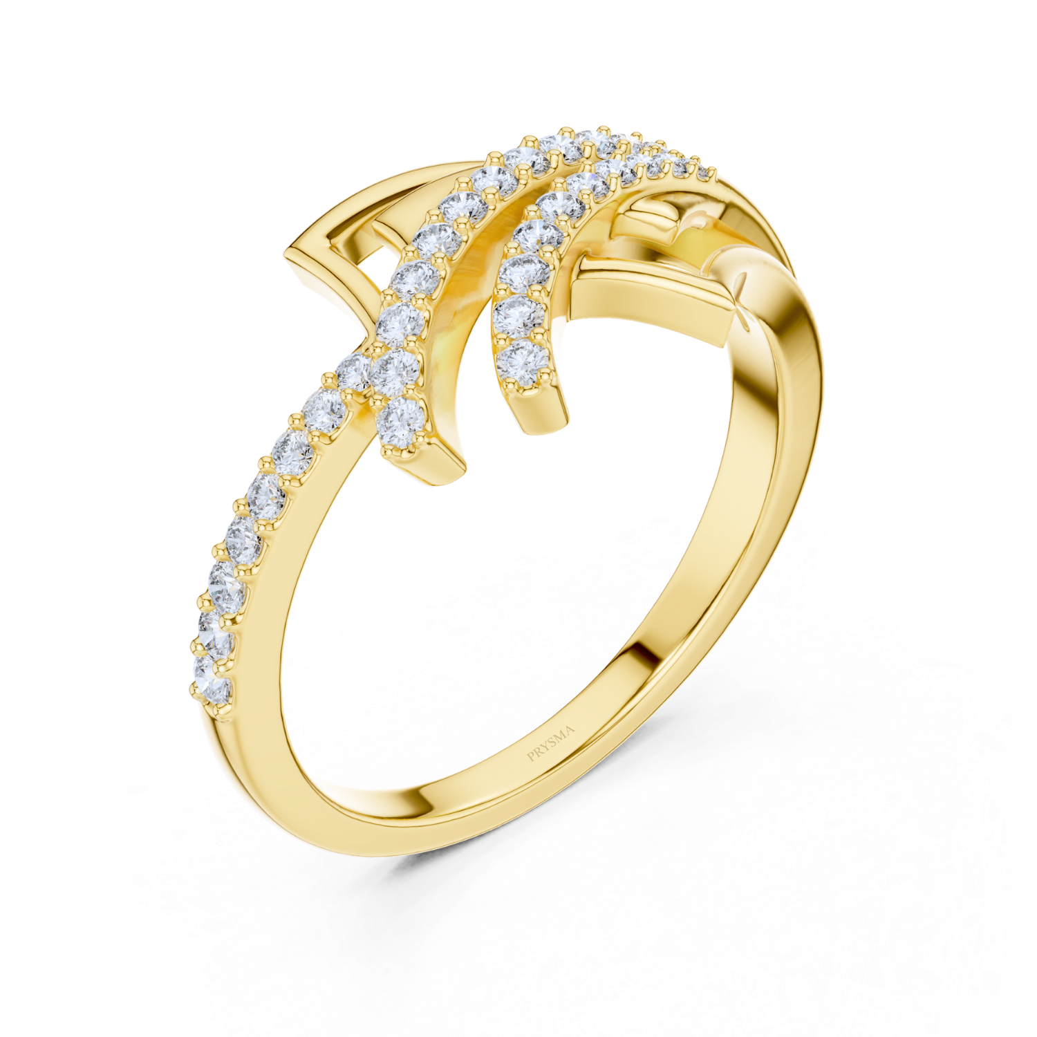 Elegant Curve Diamond Ring