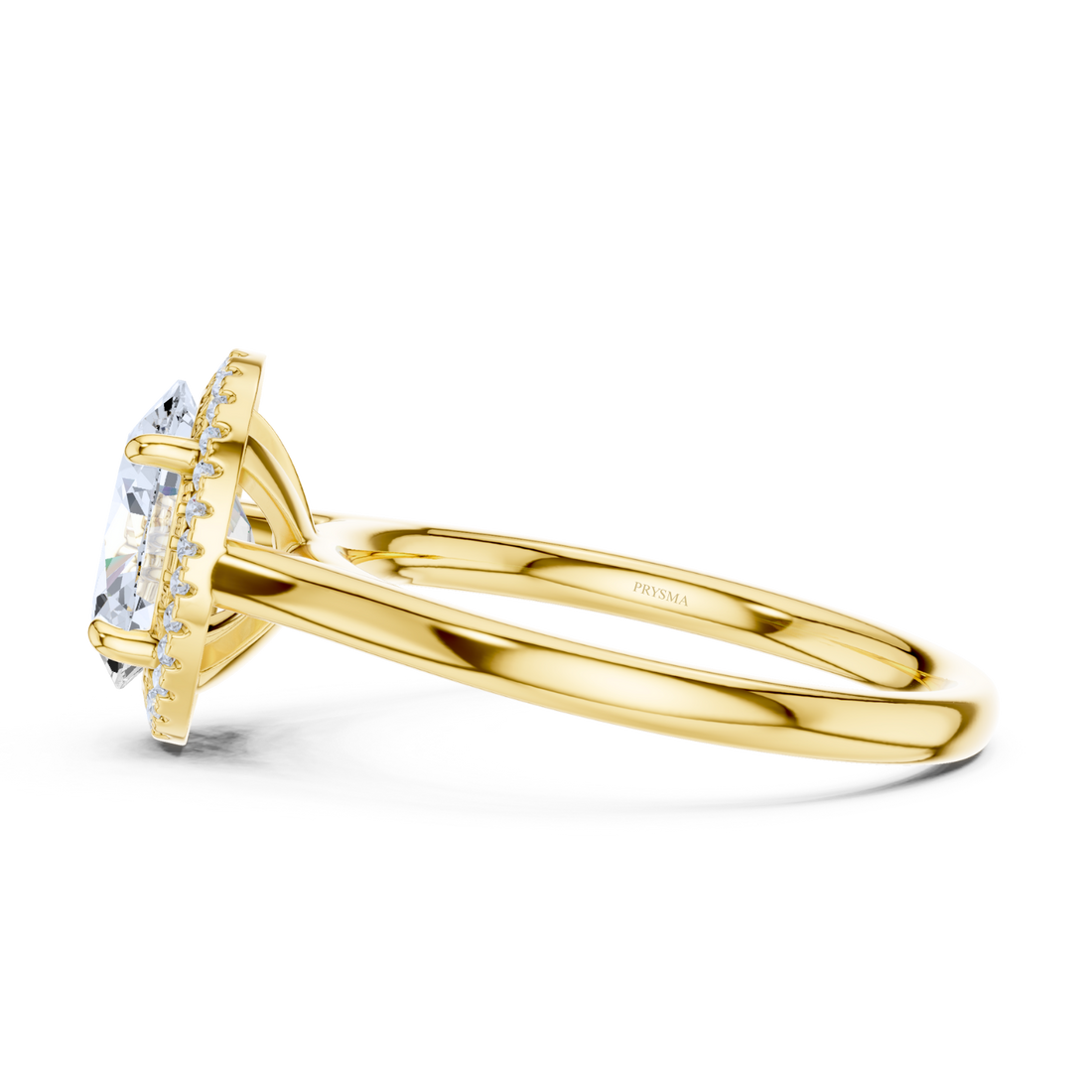 Oval-Cut Diamond Halo Ring