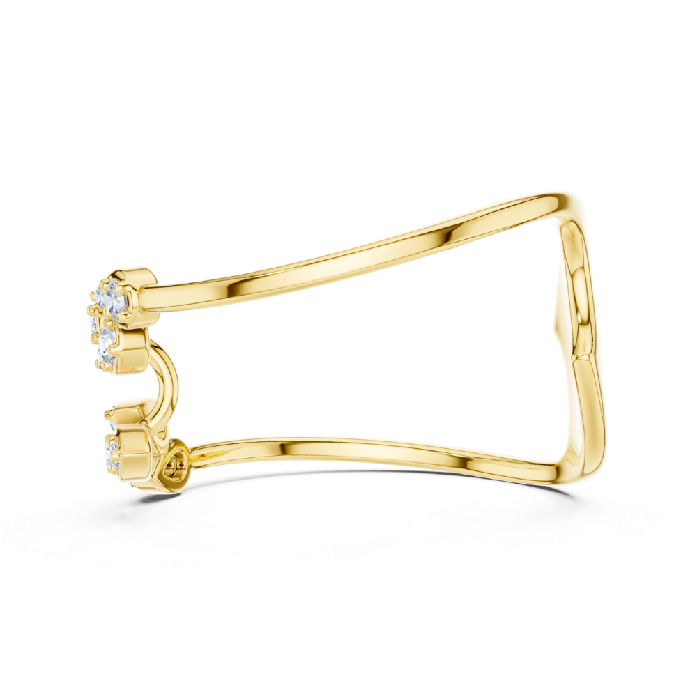 Cosmic Twin Fish Diamond Ring