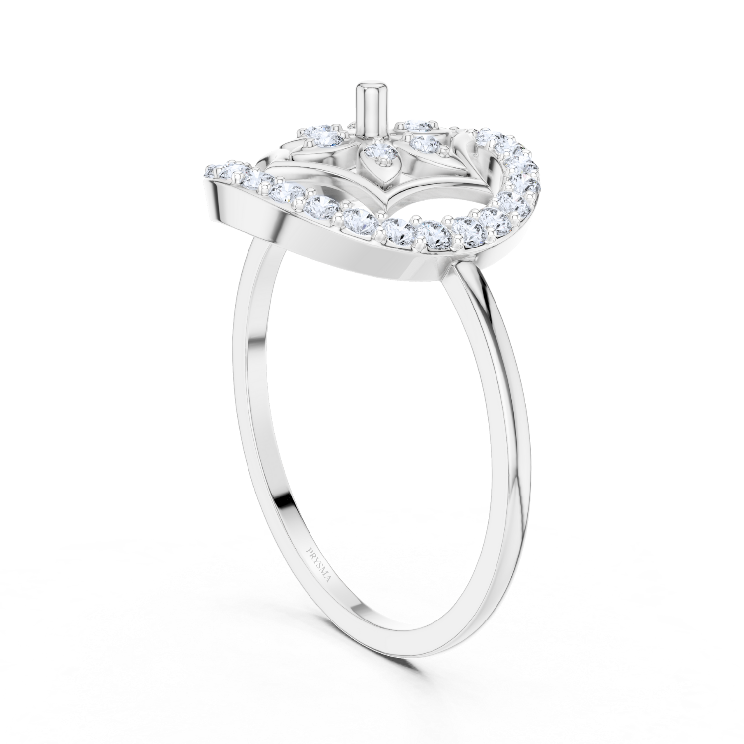 Regal Heart Diamond Ring