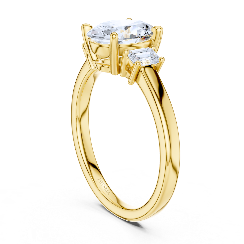 Oval Elegance Three-Stone Ring