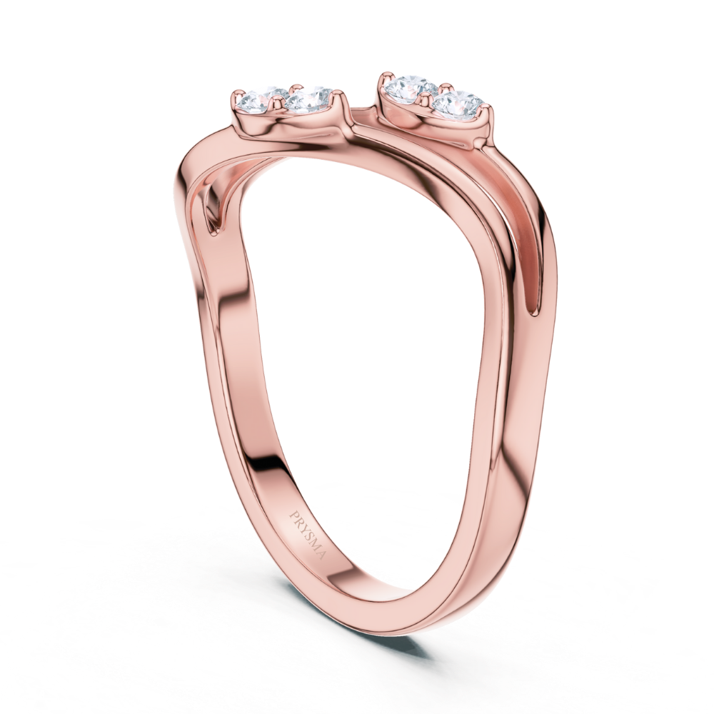 Twin Glimmer Bypass Ring