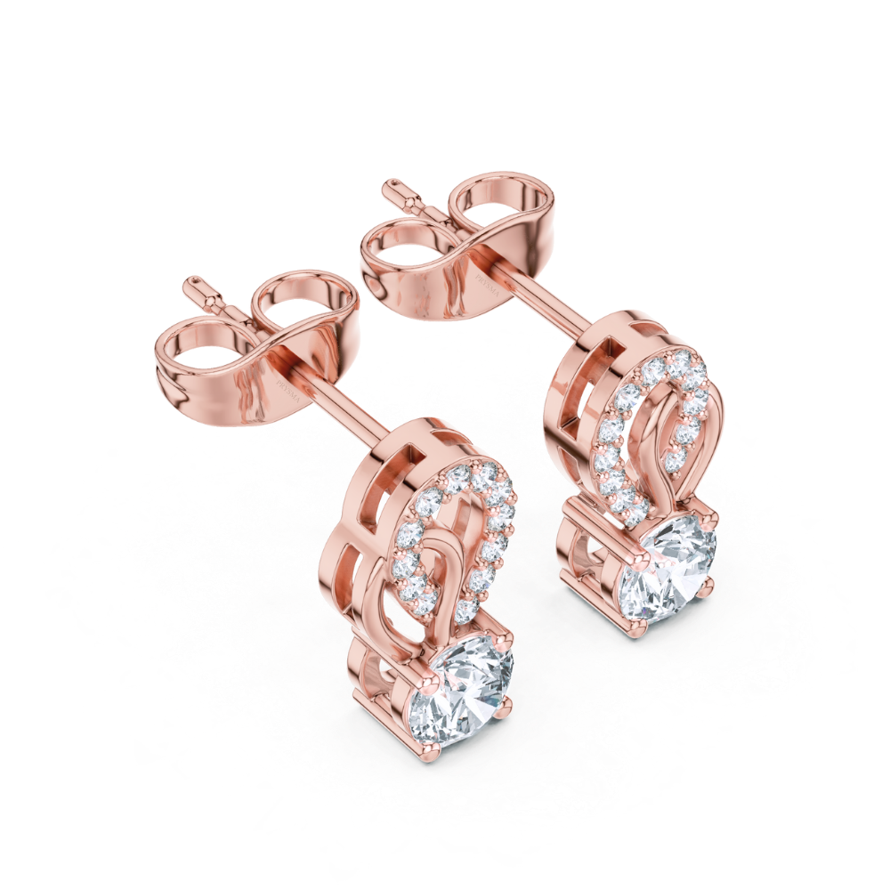Infinity Loop Diamond Stud Earrings