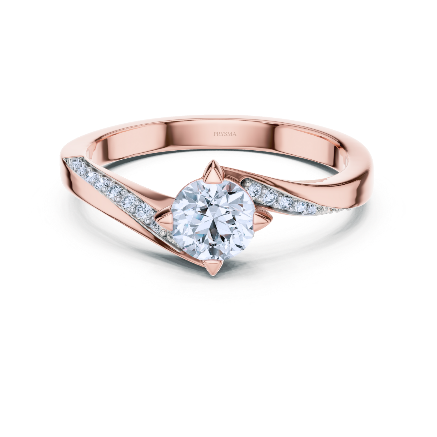Twisted Elegance Solitaire Ring