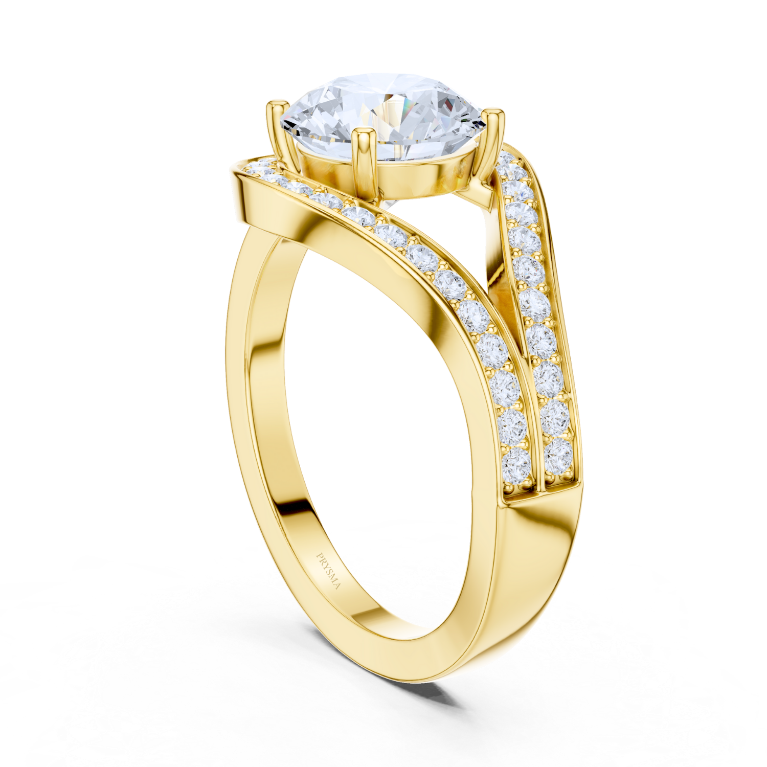 Radiant Split-Shank Solitaire Ring