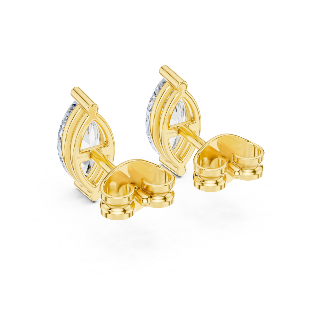 Graceful Two-Prong Solitaire Stud Earrings