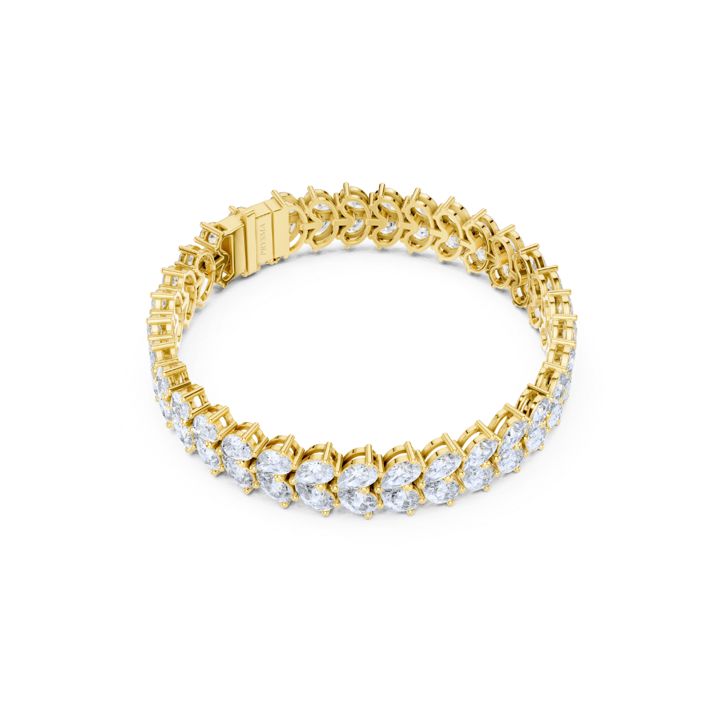 Lustrella Pear-Cluster Diamond Bracelet