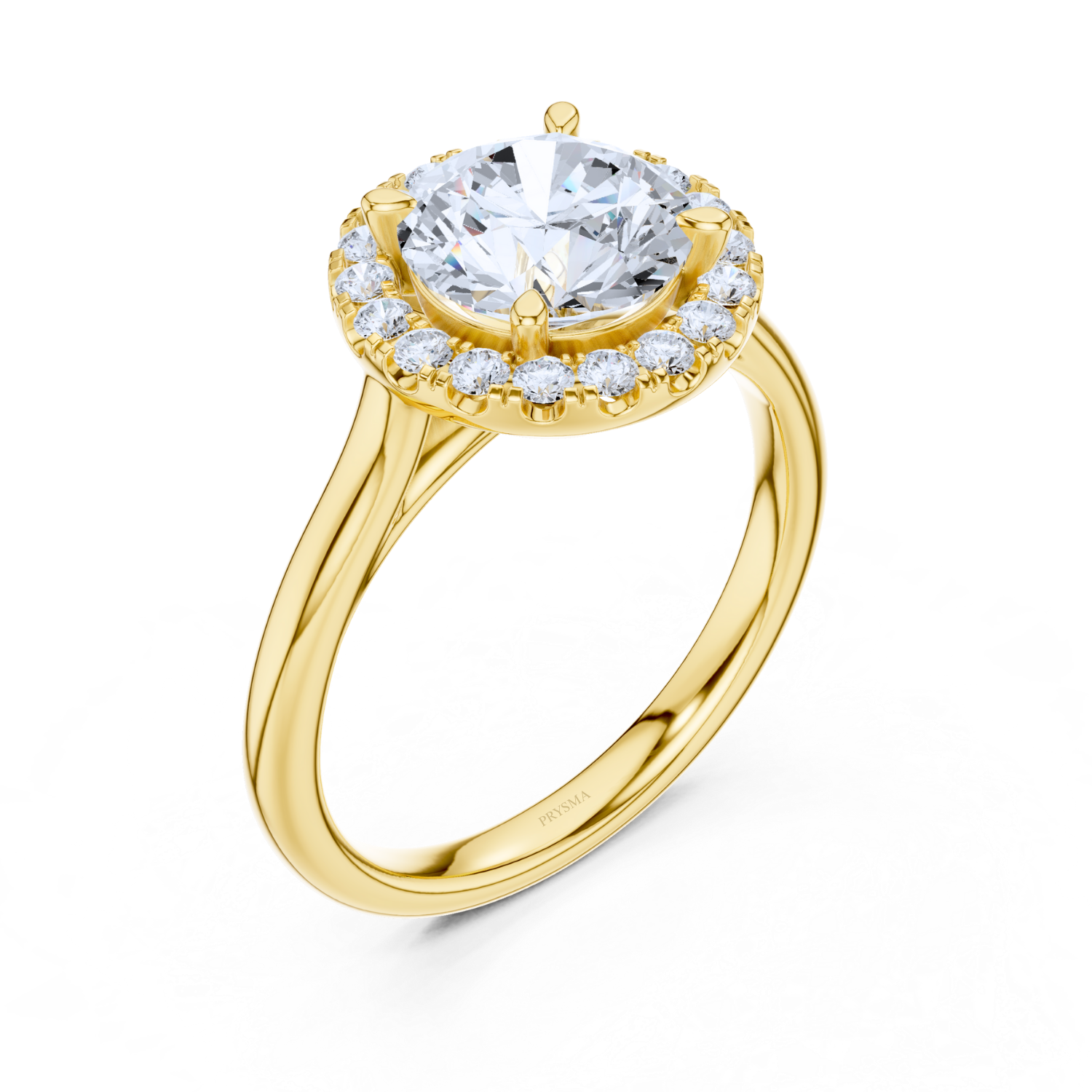 Round Halo Diamond Ring
