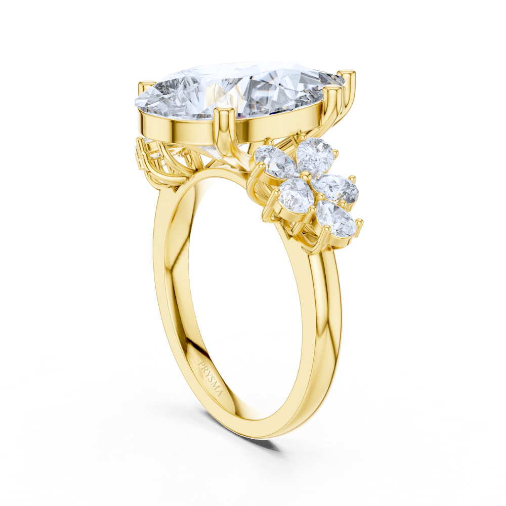 Blossom Radiance Pear-Cut Diamond Ring