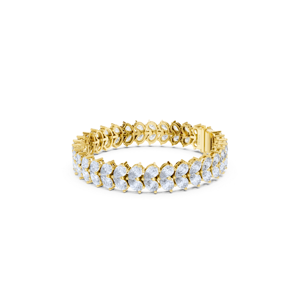 Lustrella Pear-Cluster Diamond Bracelet