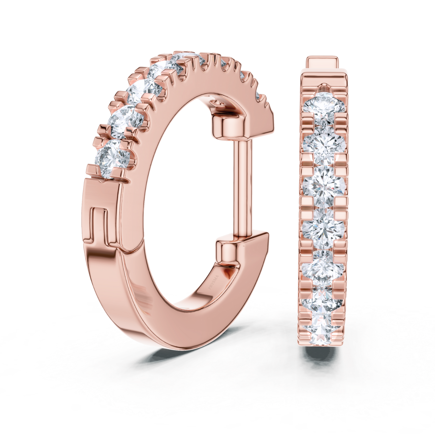 Classic Prong-Set Diamond Hoop Earrings