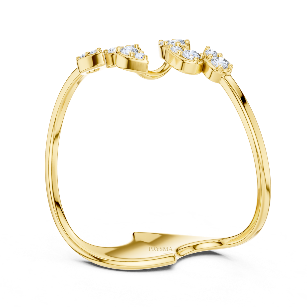Cosmic Twin Fish Diamond Ring