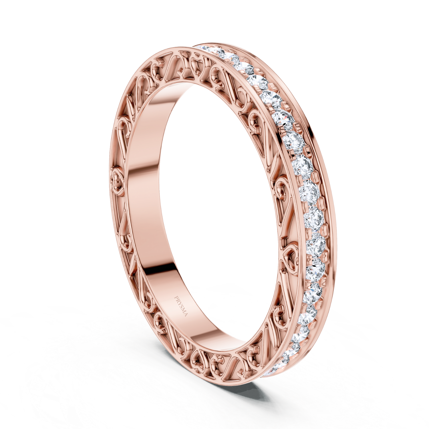 Vintage-Inspired Filigree Diamond Eternity Band