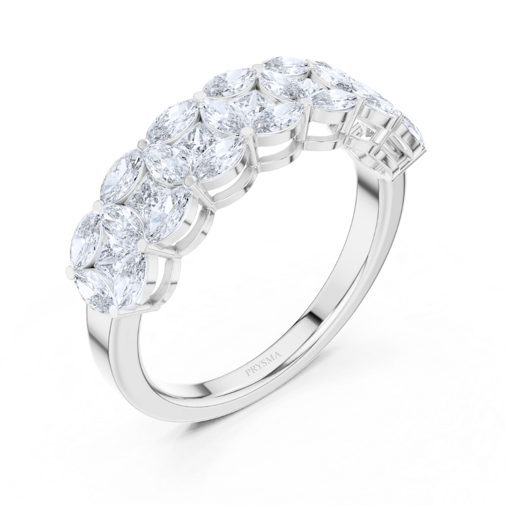 Lustrous Leaf Cluster Ring