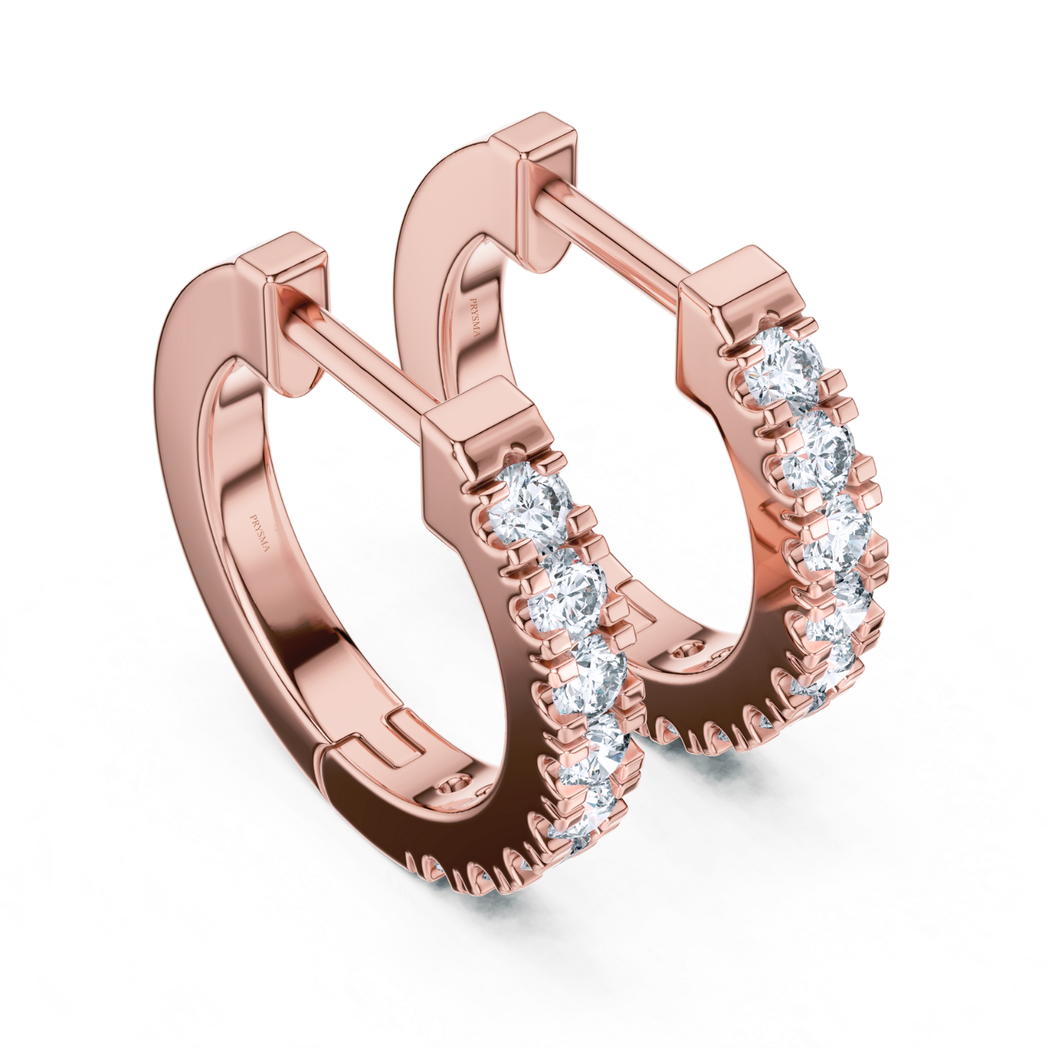 Classic Prong-Set Diamond Hoop Earrings