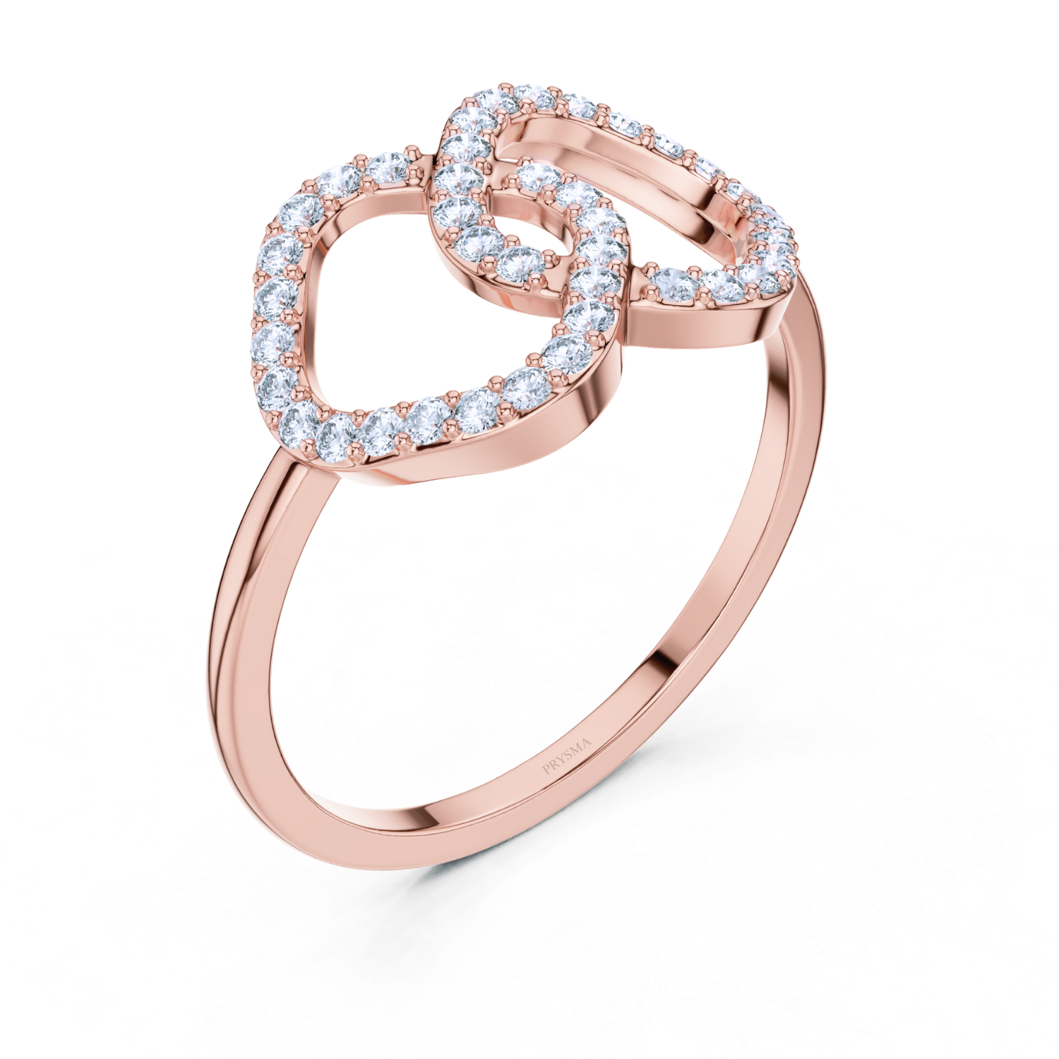 Open Heart Diamond Ring