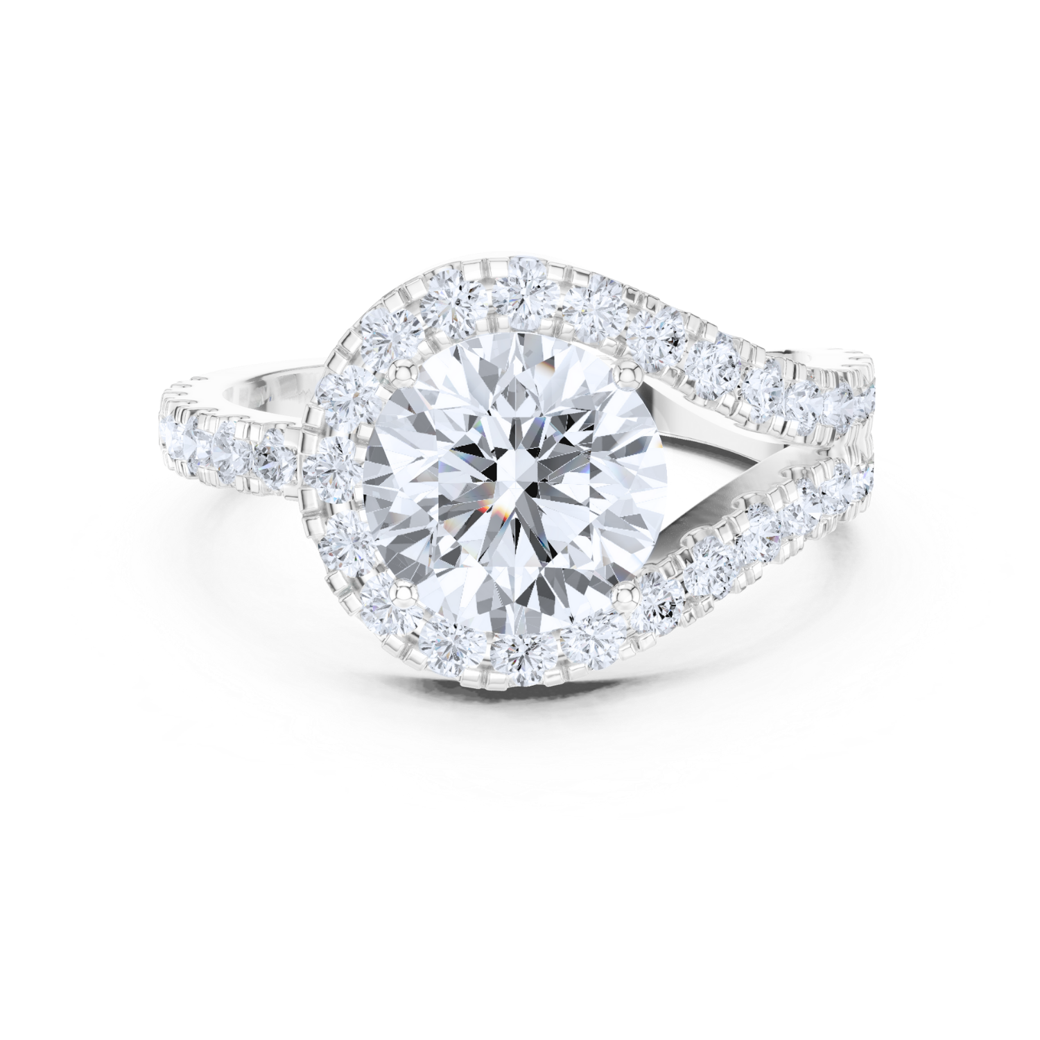 Eternal Sparkle Split Shank Ring