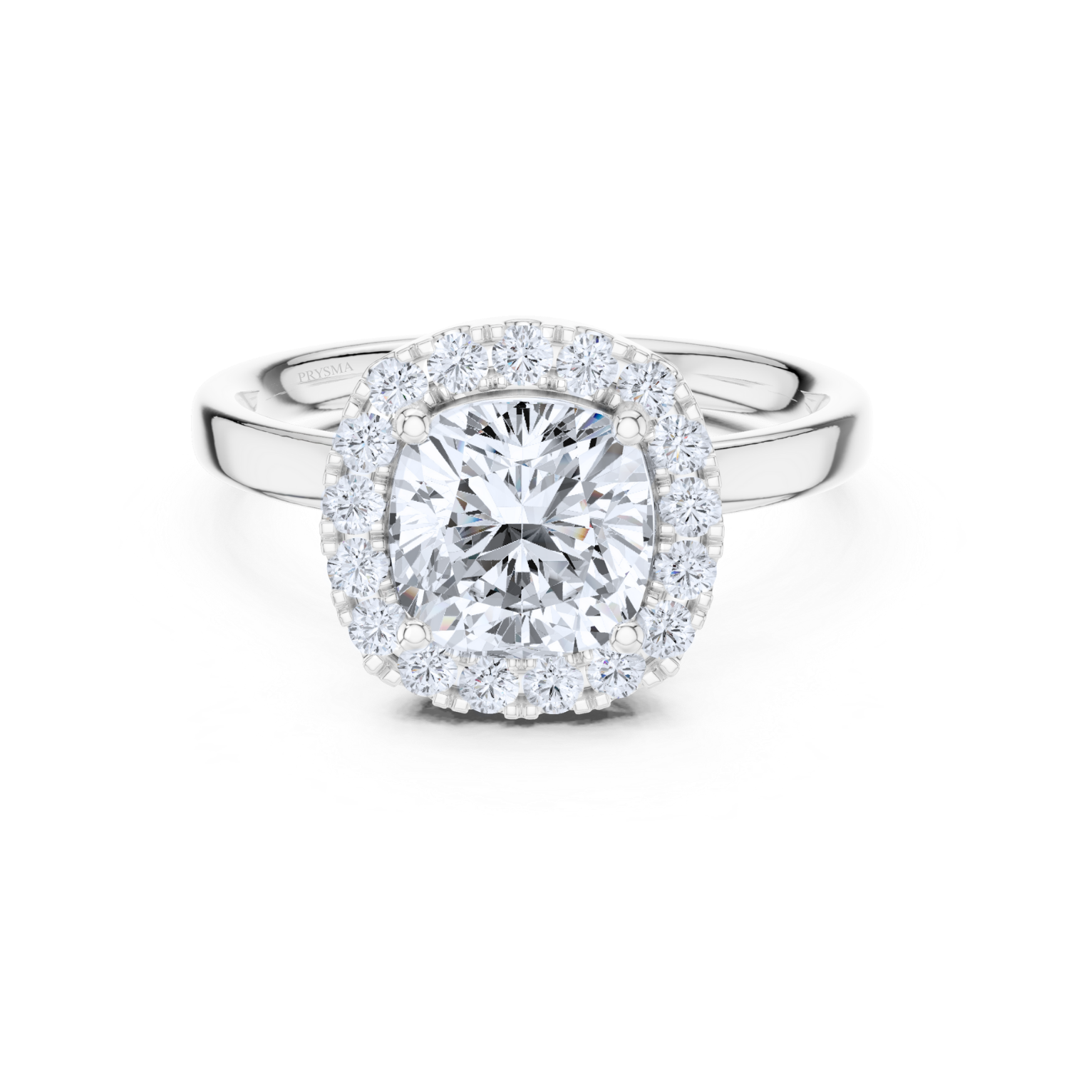 Cushion Cut Halo Diamond Ring