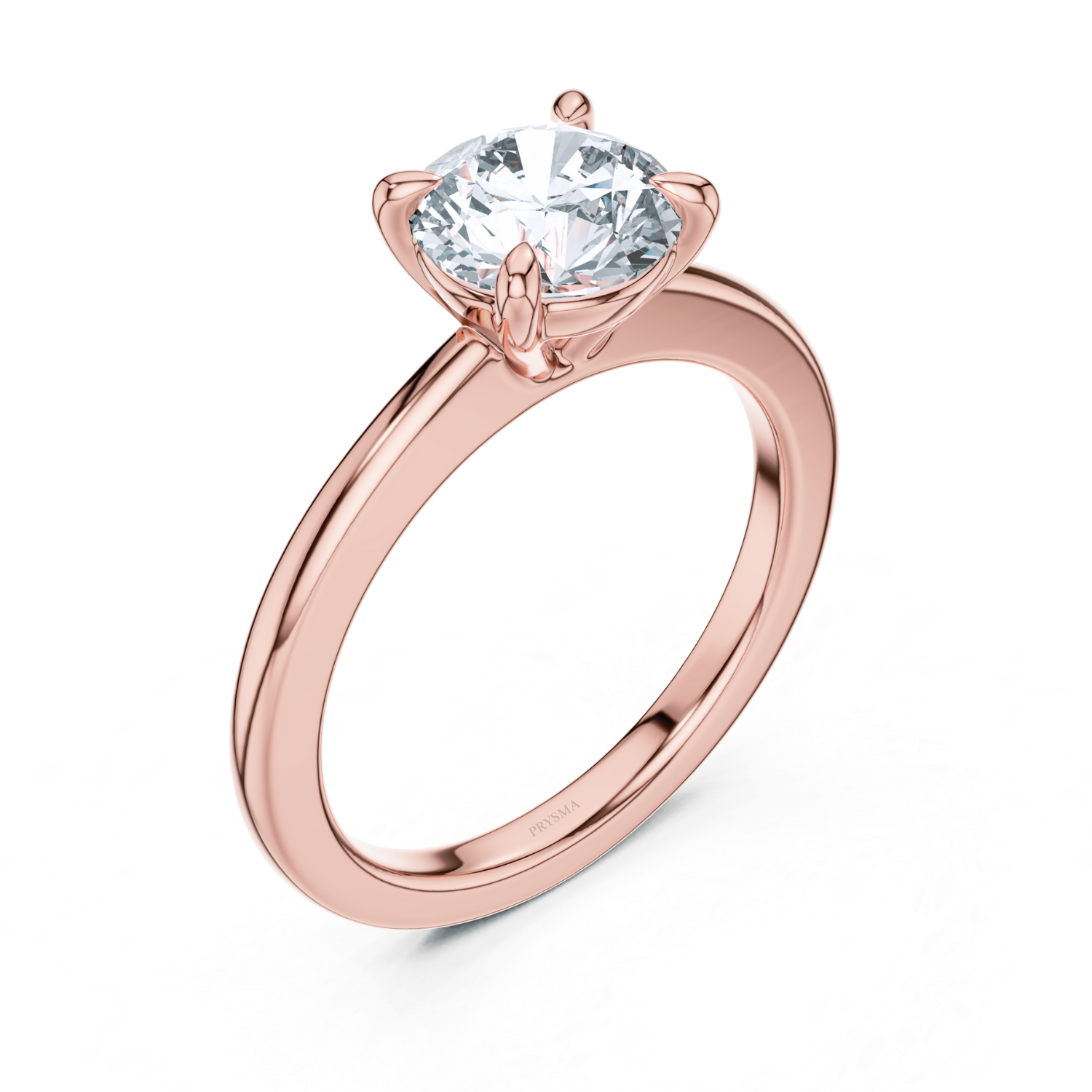 Round Center Stone 4 Prong Classic Solitaire