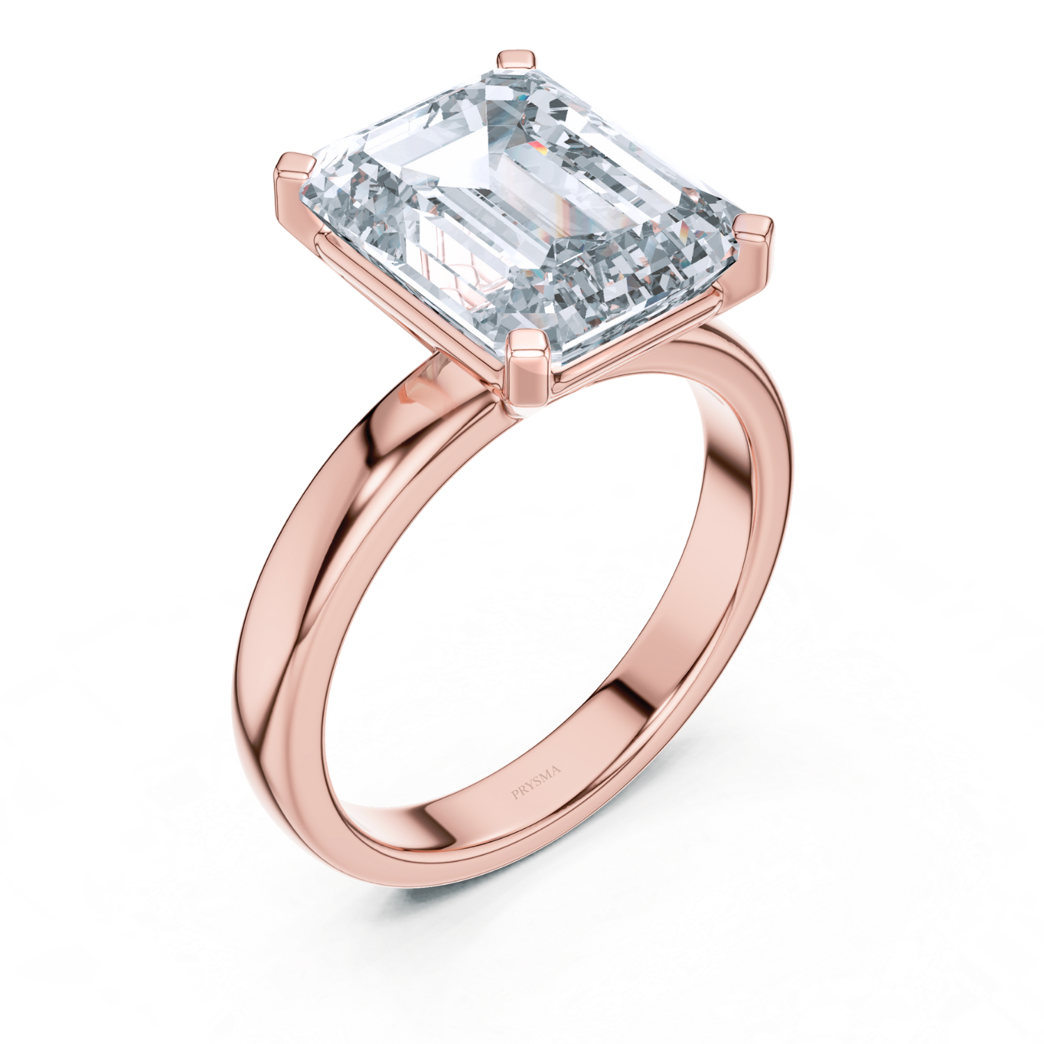 Emerald-Cut Solitaire Diamond Ring