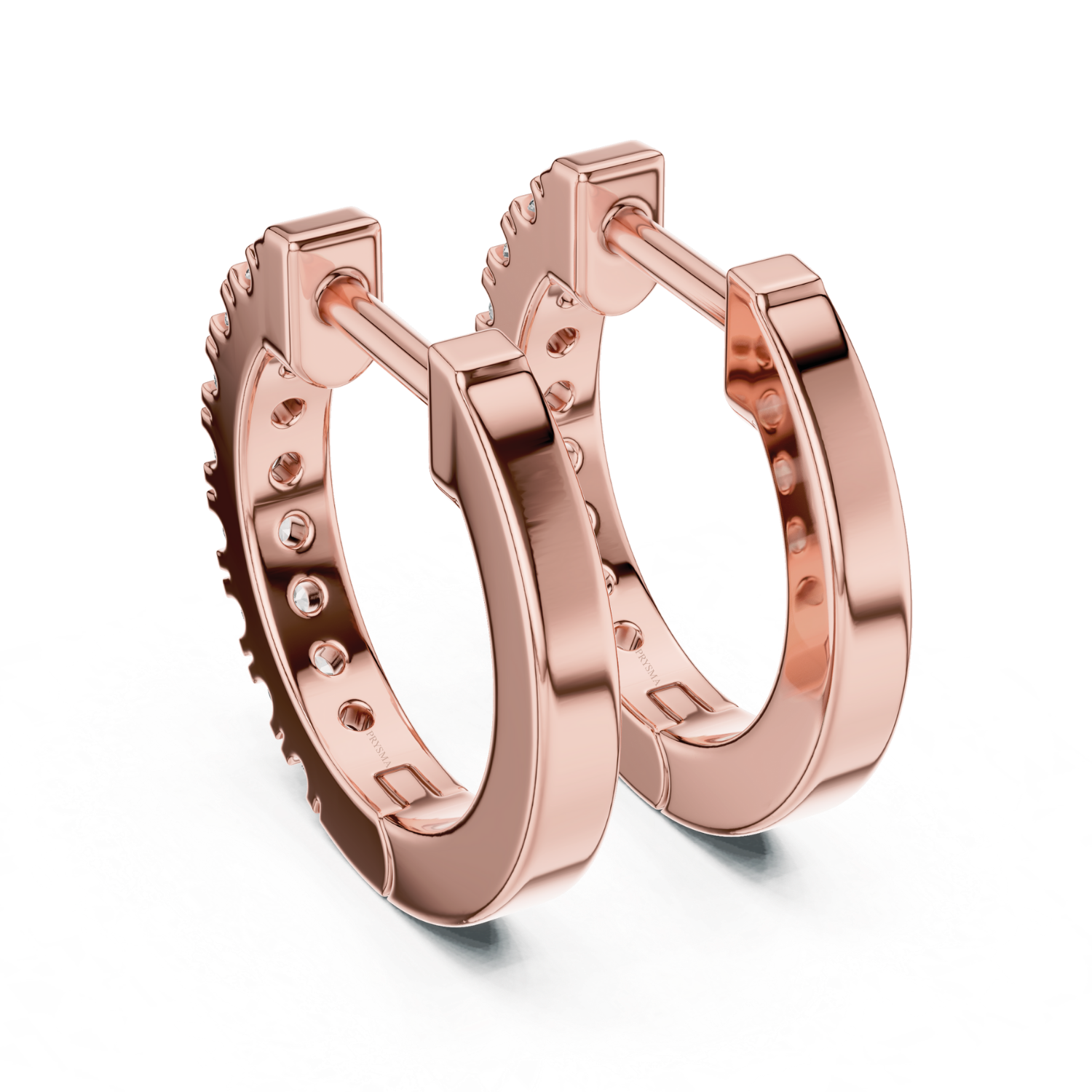 Classic Prong-Set Diamond Hoop Earrings