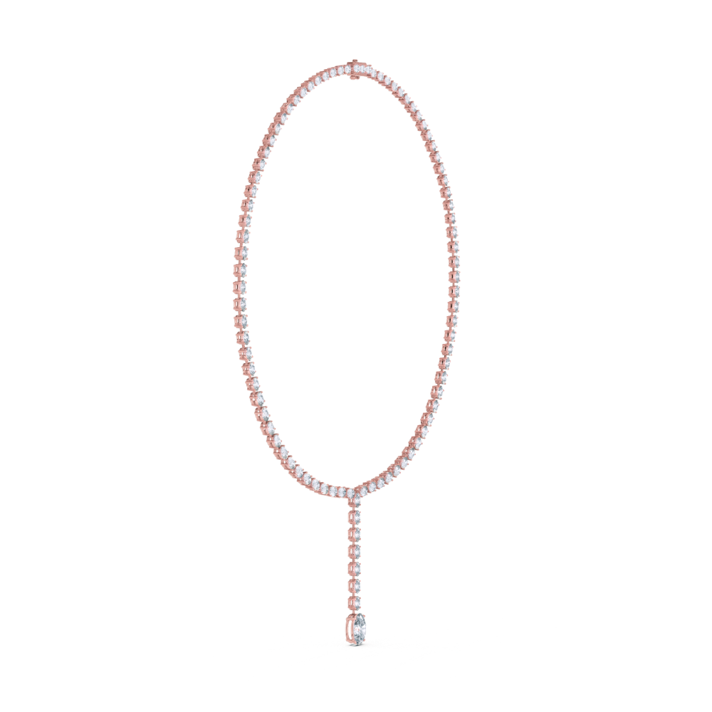 Oval Brilliance Lariat Necklace