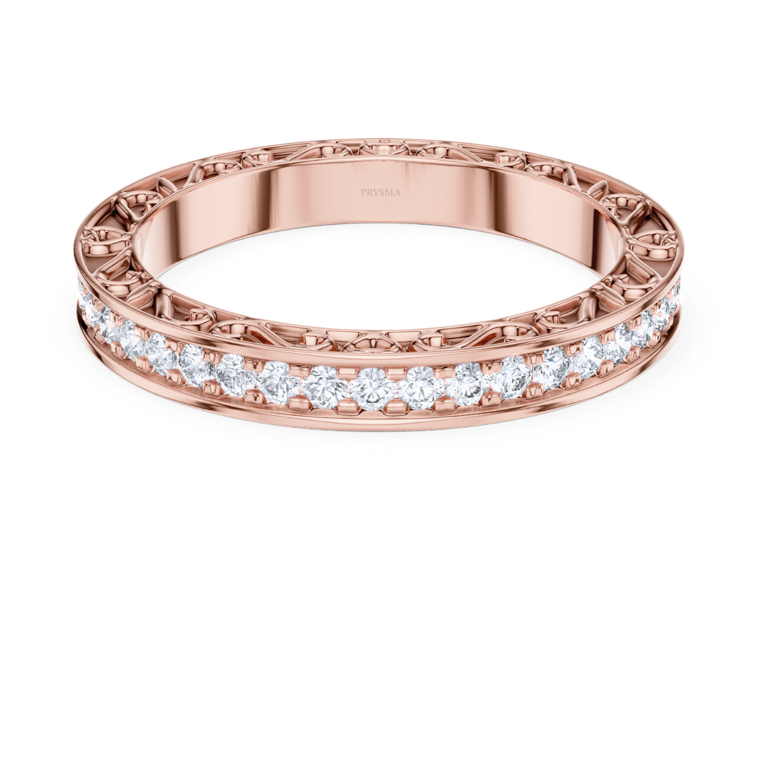 Vintage-Inspired Filigree Diamond Eternity Band