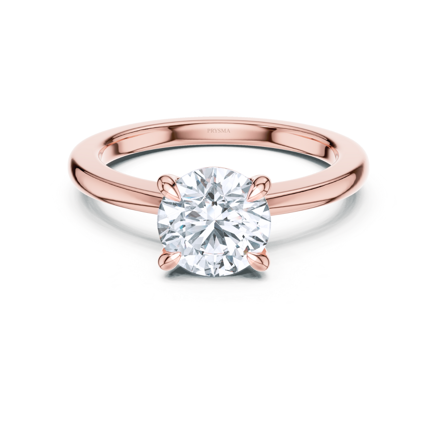 Round Center Stone 4 Prong Classic Solitaire