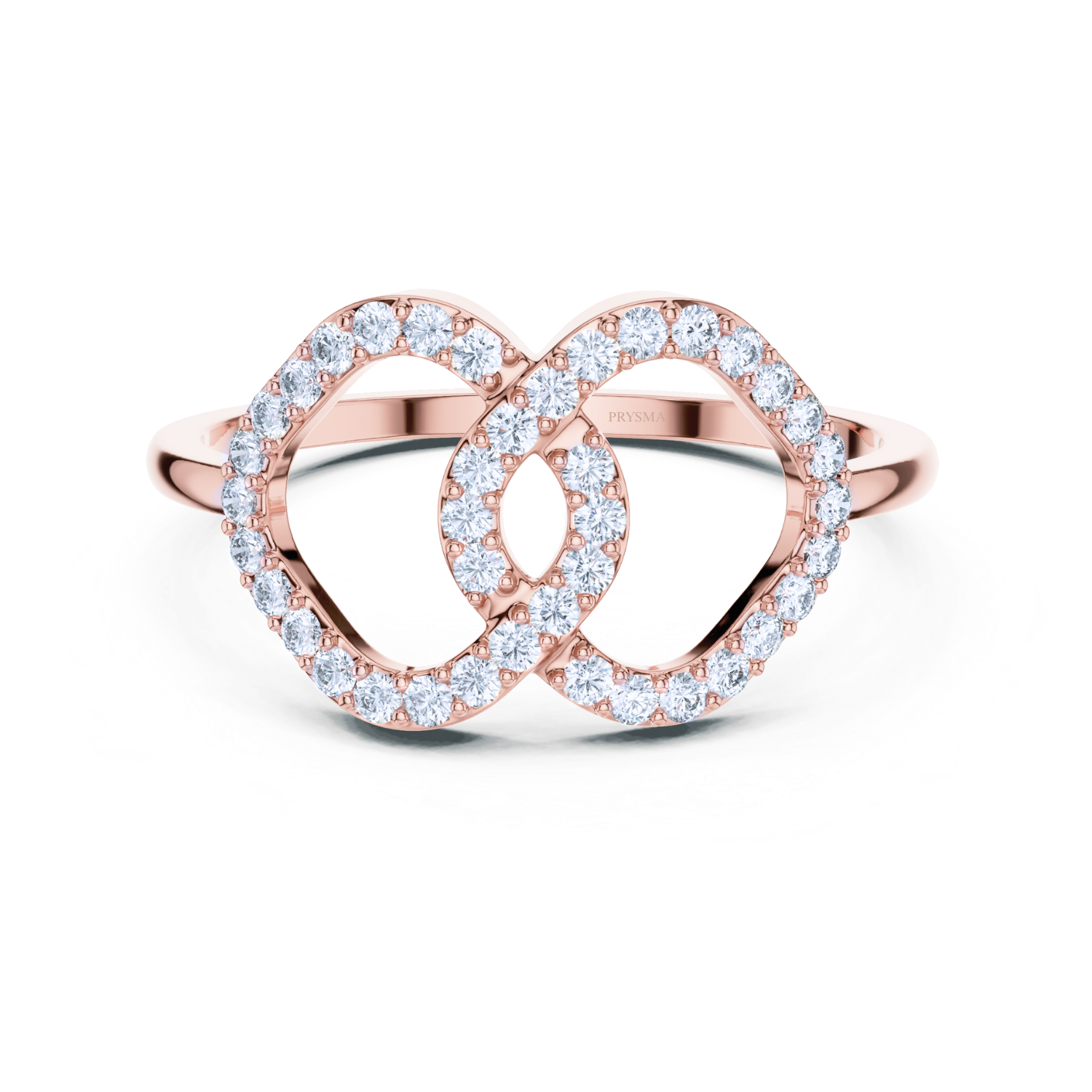 Open Heart Diamond Ring