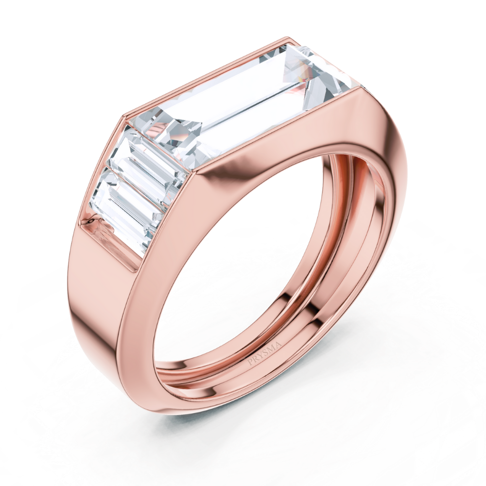 Imperial Emerald Channel Ring