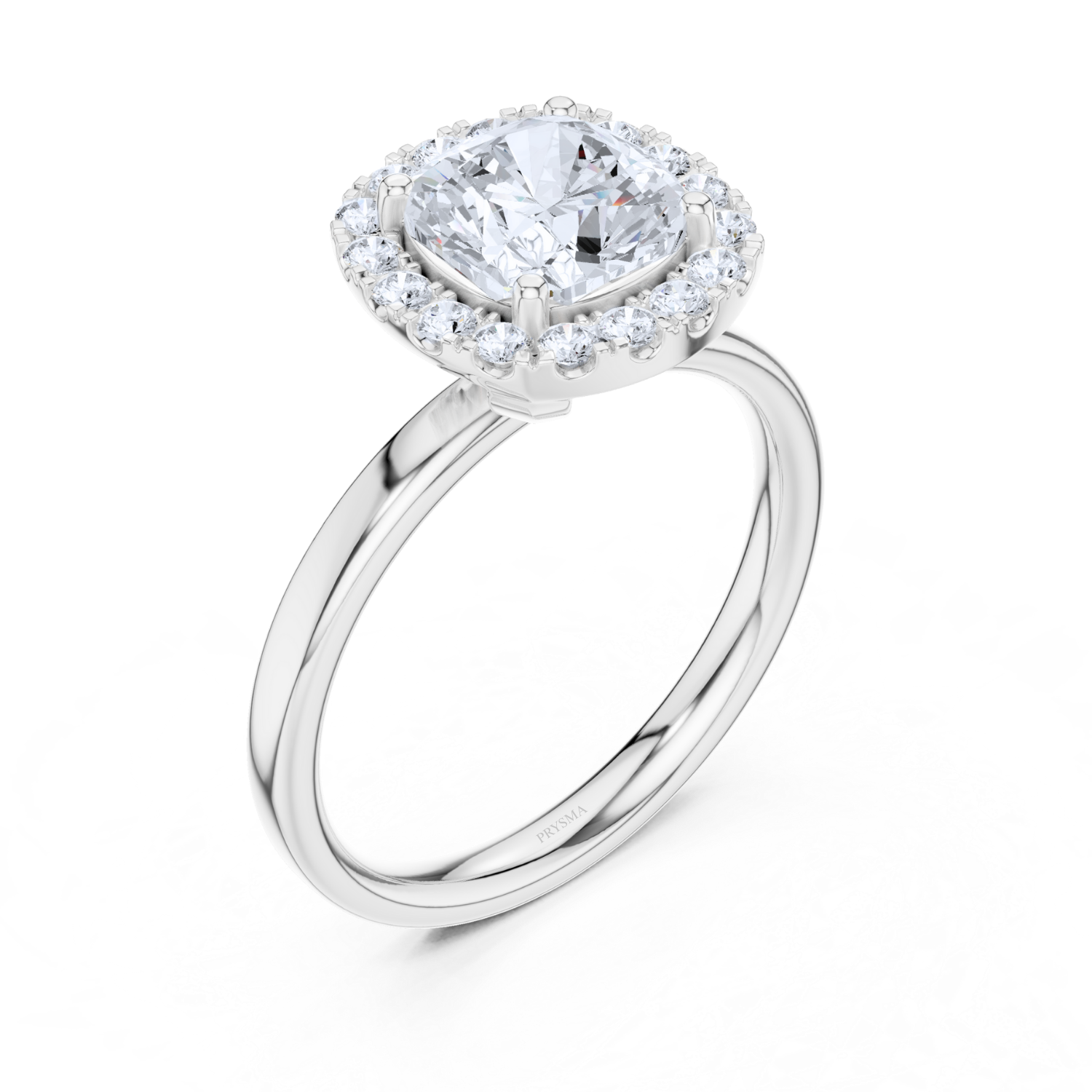 Cushion Cut Halo Diamond Ring