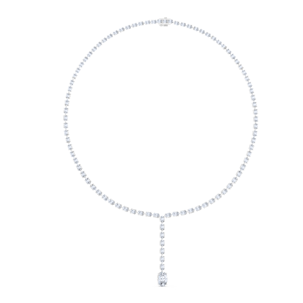 Oval Brilliance Lariat Necklace