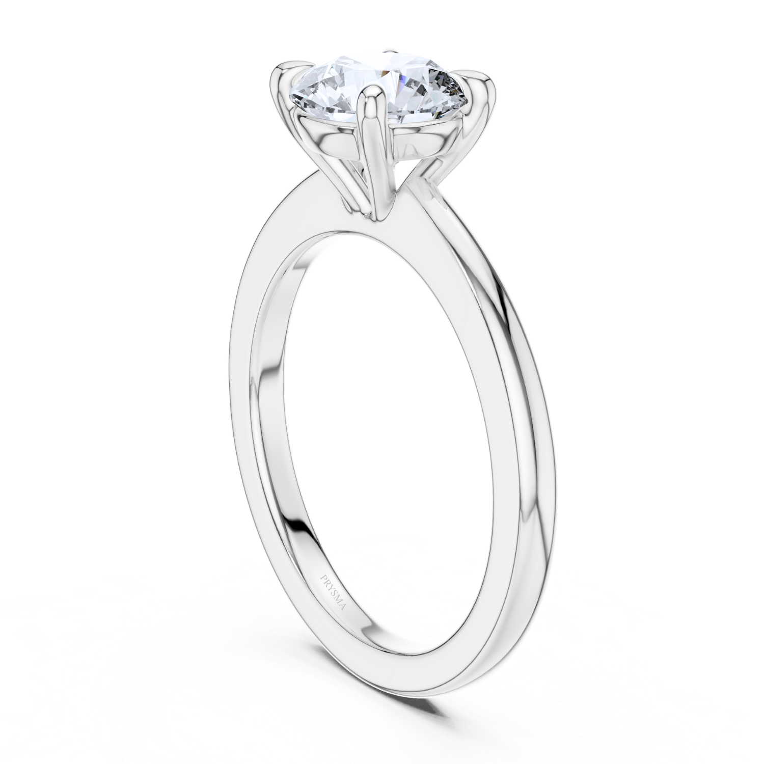 Round Center Stone 4 Prong Classic Solitaire